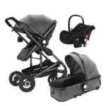 Ergonomic combination pushchair for newborns