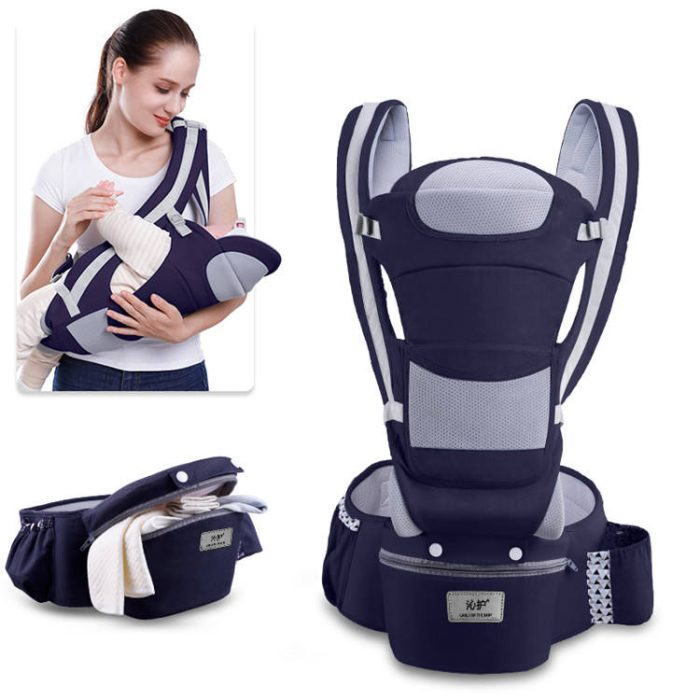 M shape soft and light 6-in-1 Versatile Baby Carrier with Ergonomic Hip Seat & 3D Mesh