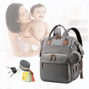 Weanjay Diaper Bag - Large Bag With Pacifier Holder For Baby Boy and Girl, Stroller Straps - Mommy or Daddy Maternity Bag