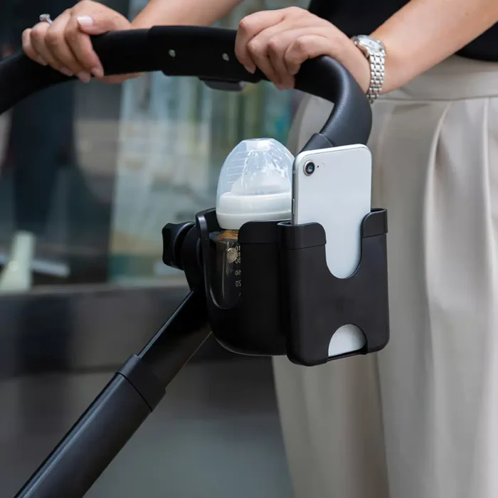 Universal 2-in-1 Pushchair Cup & Phone Holder | Secure Anti-Slip Design
