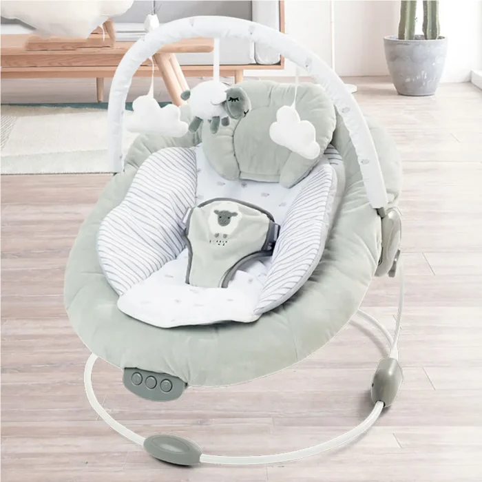 3-in-1 Adjustable Newborn Rocker & Toddler Seat – Pebble Grey
