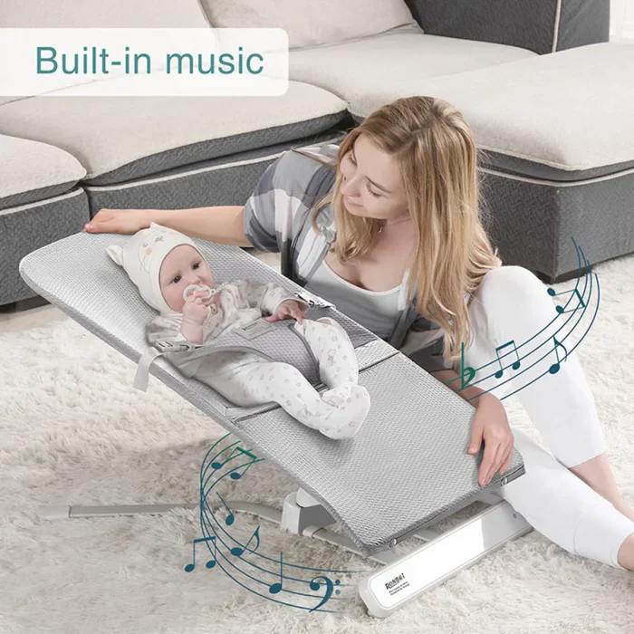 The Serenity Harmony™ Electric Baby Swing | 5-Speed Musical Bouncer