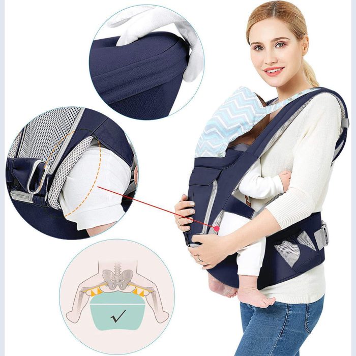 3-in-1 Baby Carrier with Hip Seat & Storage | Ergonomic Infant to Toddler Carrier | Weanjay UK